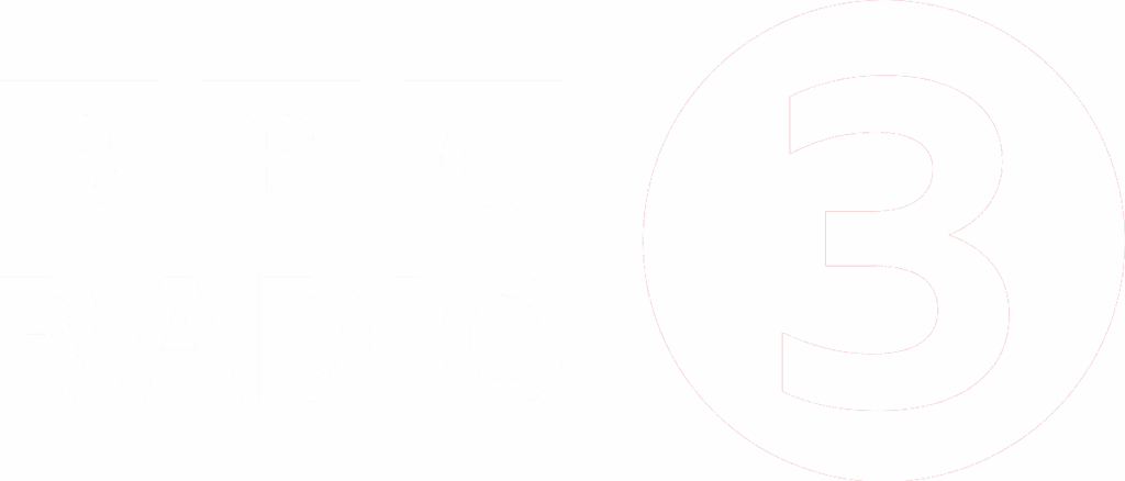 BBC Radio 3 logo featuring the BBC blocks, the word "RADIO," and a large number 3 in a white circle on a black background.