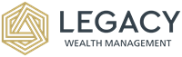 Logo for Legacy Wealth Management featuring a gold geometric hexagon design and the text "LEGACY WEALTH MANAGEMENT" in dark letters on a white background.