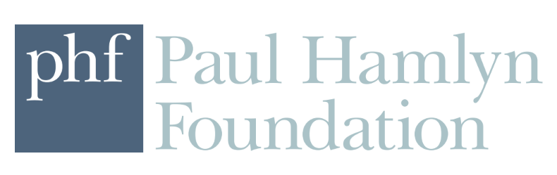 Paul Hamlyn Foundation logo with the initials "phf" in a blue square and the foundation name in light blue text to the right.